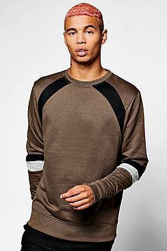 Boohoo Colour Block Raglan Sweater