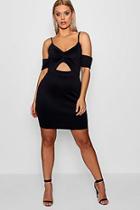 Boohoo Plus Amy Ruched Front Bodycon Dress