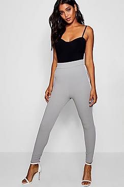 Boohoo Contrast Binding Stripe Crepe Legging