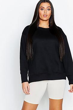 Boohoo Plus Split Side Sweat Shirt