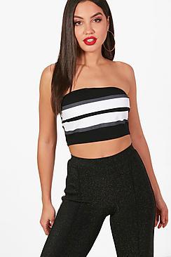 Boohoo Evie Sports Stripe Bandeau