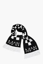 Boohoo Oversized Man Checkered Scarf