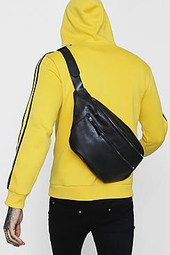 Boohoo Large Tumbled Pu Bum Bag