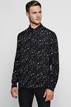 Boohoo Constellation Print Long Sleeve Shirt
