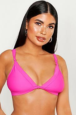 Boohoo Petite Mix & Match Knot Detail Bikini Top