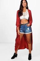 Boohoo Lily Cocoon Jersey Kimono