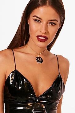 Boohoo Danielle Space Scene Chain Choker