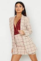 Boohoo Window Pane Check Pocket Detail Mini Skirt