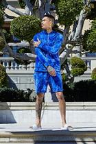 Boohoo French Montana Tie Dye Bomber & Short Set