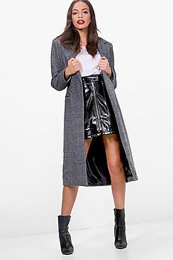 Boohoo Josie Tailored Check Coat
