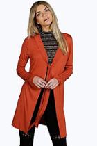 Boohoo Joanna Tie Front Longline Top