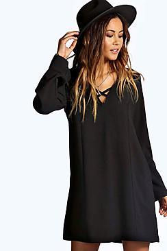 Boohoo Lecricia V Front Shift Dress