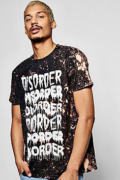 Boohoo Oversized Disorder Bleach T Shirt