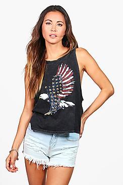 Boohoo Olivia Ombre Fray Hem Denim Shorts