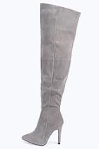 Boohoo Daisy Pointed Knee High Boot