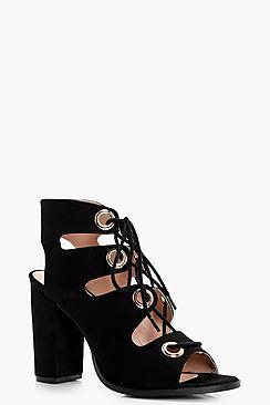 Boohoo Sasha Ghillie Lace Up Heels