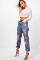 Boohoo Boutique Stephanie Pearl Boyfriend Jeans