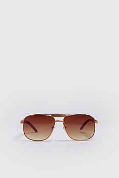 Boohoo Vintage Look Arm Detail Sunglasses