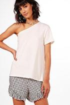Boohoo Olivia Basic One Shoulder Oversized T-shirt