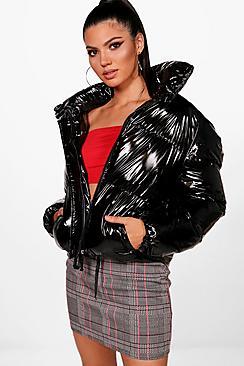 Boohoo Melissa Metallic Quilted Jacket