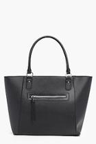 Boohoo Lily Structured Crosshatch Tote