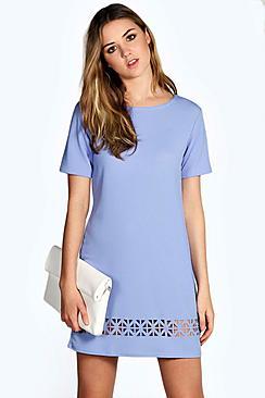 Boohoo Kyle Laser Cut Shift Dress