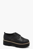 Boohoo Poppy Chunky Platform Lace Up Brogues