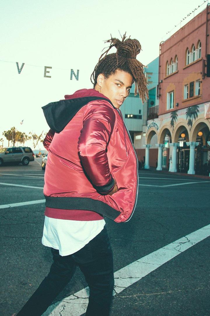 Boohoo Quilted Ma1 Bomber With Jersey Hood Wine