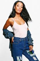 Boohoo Lilly Swing Cami Nude