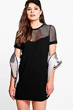 Boohoo Sarah Mesh T-shirt Dress