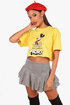 Boohoo Walt Disney Mickey Oversized Crop