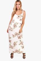 Boohoo Plus Tasha Layer Floral Maxi Dress Multi