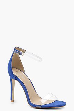 Boohoo Clear Band 2 Part Heels