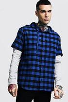 Boohoo Oversized Check Shirt With Faux Layer Sleeve