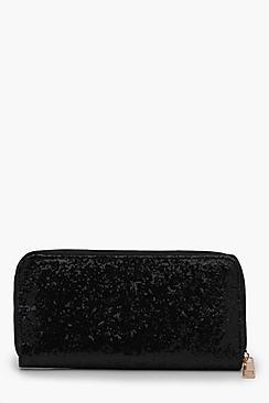 Boohoo Yasmin Ombre Glitter Ziparound Purse