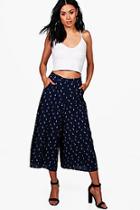 Boohoo Airlia Eiffel Tower Wide Leg Culottes