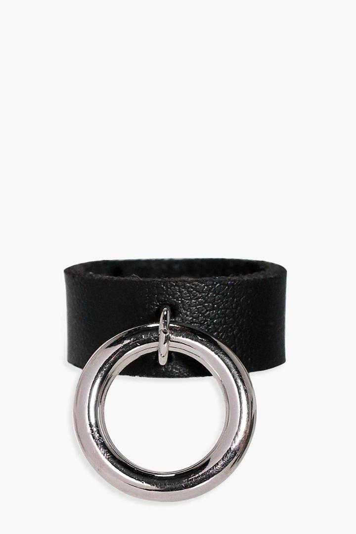 Boohoo Emily Circle Detail Ring Silver