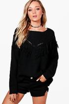 Boohoo Eloise Tassel Yoke Festival Jumper
