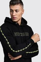 Boohoo Euphoria Neon Print Over The Head Hoodie