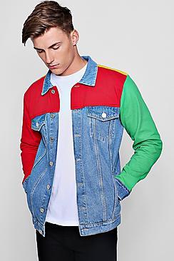 Boohoo Colour Block Denim Jacket