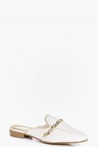 Boohoo Annabelle Faux Fur Lined Mule Loafer Nude