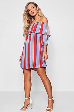 Boohoo Em Off The Shoulder Shift Dress