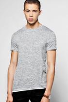Boohoo Faux Layer Knitted Tee With Jersey Insert Grey