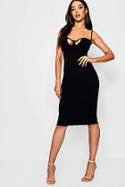 Boohoo Eliza Cut Out Detail Midi Bodycon Dress