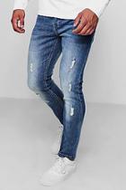 Boohoo Skinny Fit Jeans With Light Distressing