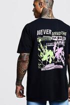 Boohoo Sex Pistols Neon Print Oversized License T-shirt