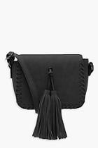 Boohoo Mia Whip Stitch & Tassel Cross Body Bag