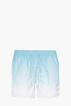 Boohoo Ombre Dip Dye Short Swim Shorts
