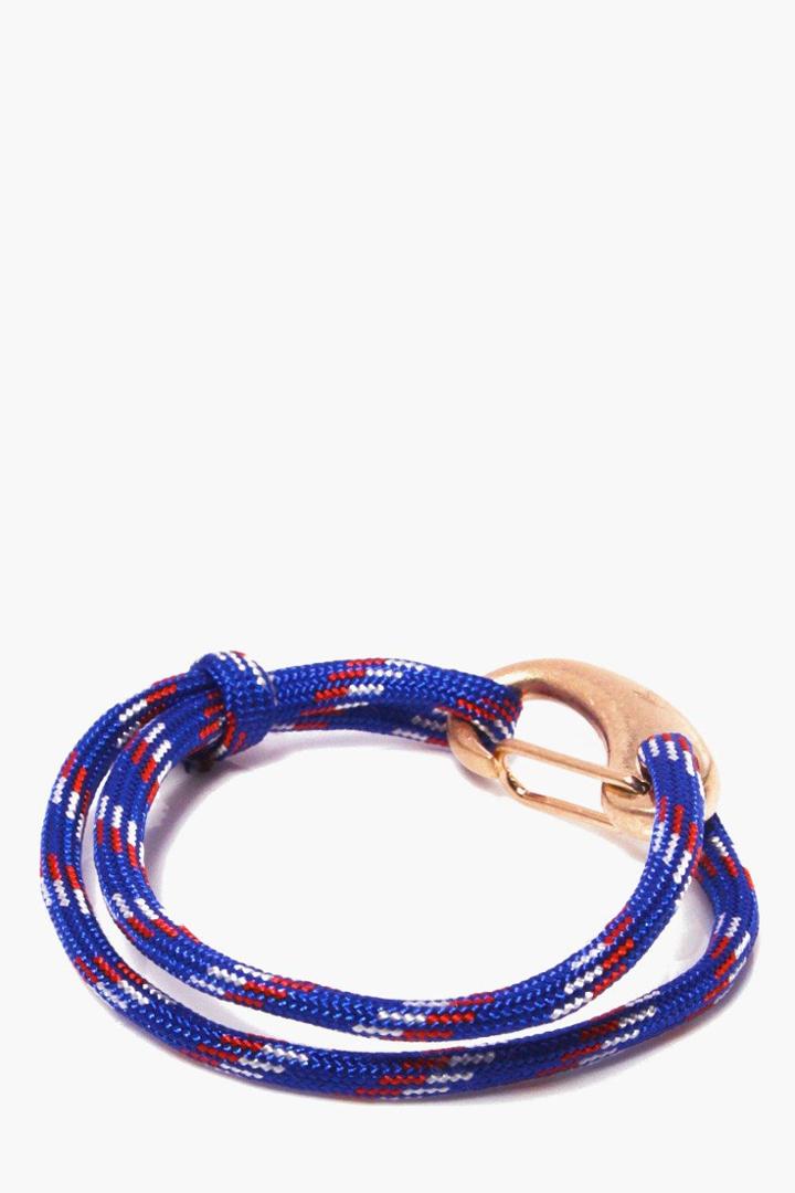 Boohoo Rope Bracelet With Clasp Blue