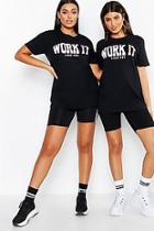 Boohoo Work It Slogan T-shirt